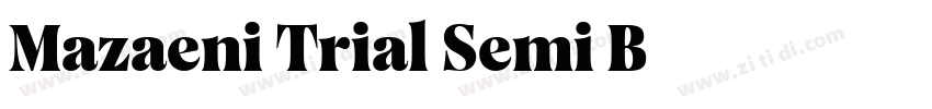 Mazaeni Trial Semi B字体转换